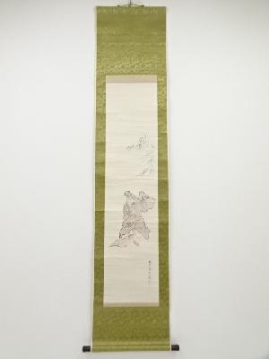 帝室技芸員小堀鞆音筆　人物　肉筆紙本掛軸（保護箱）